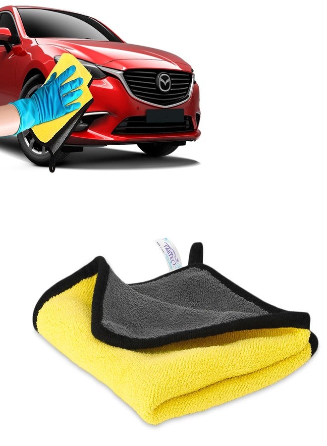 FABTEC مناشف تنظيف من الألياف الدقيقة FABTEC® 600 GSM للسيارة والدراجة والمطبخ والمنزل - فائقة النعومة، شديدة التحمل، خالية من الوبر، قابلة لإعادة الاستخدام - 40x40 سم - منفضة متعددة الأغراض (قد يختلف اللون) - Image 1